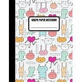 Graph Paper Notebook: 4x4 Quad Ruled Composition | Math, Science, Chemistry, Accounting | Doodles Color