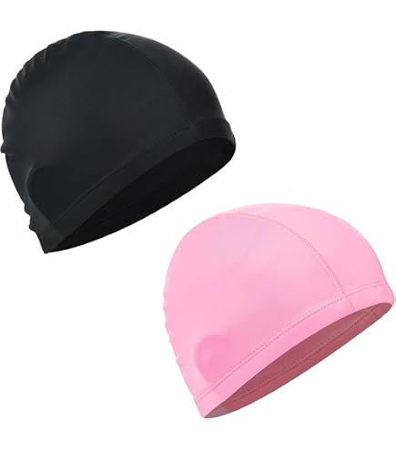 Bonnet de bain en tissu pour femme et homme - Bonnet de bain plissé élastique confortable pour garder la coiffure inchangée en nylon Bonnet de bain en tissu pour femme et homme - Bonnet de bain plissé élastique confortable pour garder la coiffure inchangée en nylon
