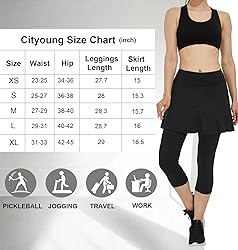 Tennis Skirts with Leggings for Women Skirted
