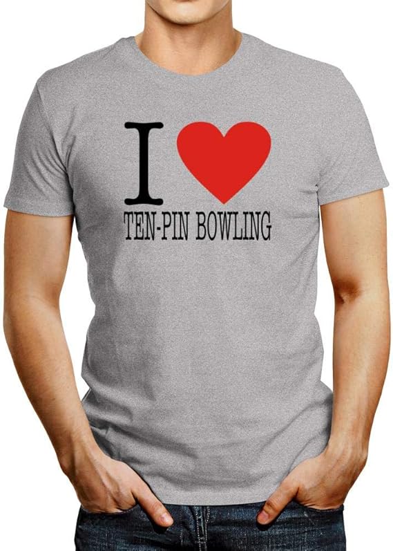 Idakoos I Love TenPin Bowling Classic TShirt Amazon.co.uk Clothing