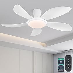 PHORUS 48" White Ceiling Fan with Lights and