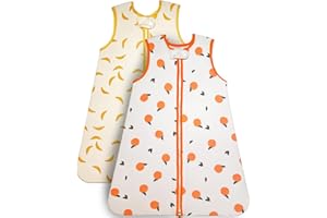 Baby Sleep Sack 2 pack, Unisex Wearable Blanket Sleeping Bag for baby, Toddler Sleeveless Sleeping Sack 0.5 TOG