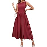 KUTUMAI Women Summer Sleeveless Maxi Dress Casual Vacation Sundress Tank Flowy Long Formal Wedding Guest Dresses 2025