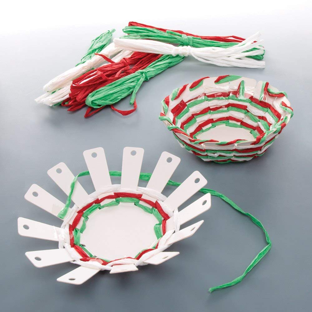 Baker Ross Christmas Basket Weaving Kits, Festive Arts and Crafts (Pack of 4)