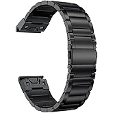 LDFAS Titanium Band Compatible Fenix 8/7/6 Pro/5 Plus Band, 22mm Titanium Metal Quick Release Easy Fit Watch Strap for Garmin Fenix 7/6 Pro/Epix Gen 2/Forerunner 965