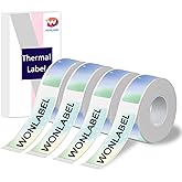 D30 Thermal Labels, D30 Label Maker Tape Refill, 12x40mm (0.47"x1.57") Adhesive D30 Label Tape for D30 /D30S Label Makers, 640 PCS/4Rolls, Mystic Lagoon