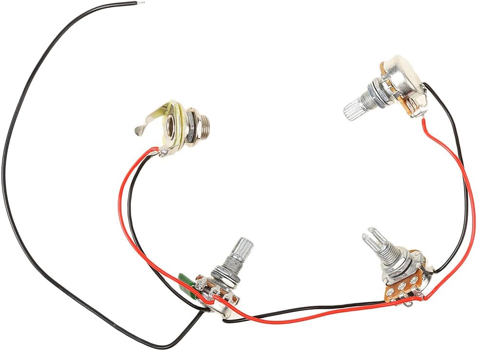 SharplaceSet of Professional Wiring Harness with 2V1T1J Copper Bush for Guitar Replacement
