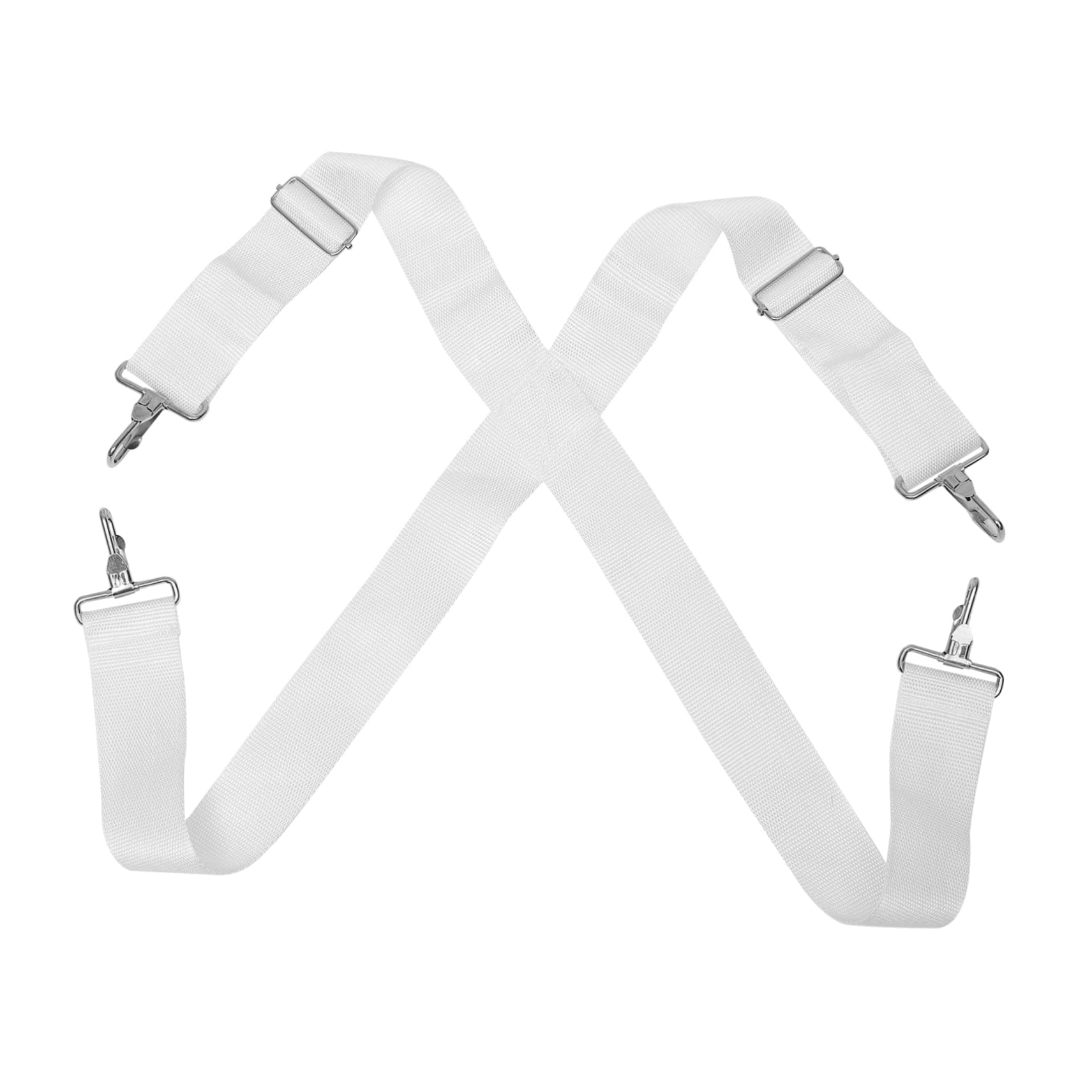 Warmhm Snare Drum Strap Adjustable Strap Leather Waist Belt White Accessories Marching Bass Drum Carrier Percussion Instrument Belt Snare Harness Marching Bass