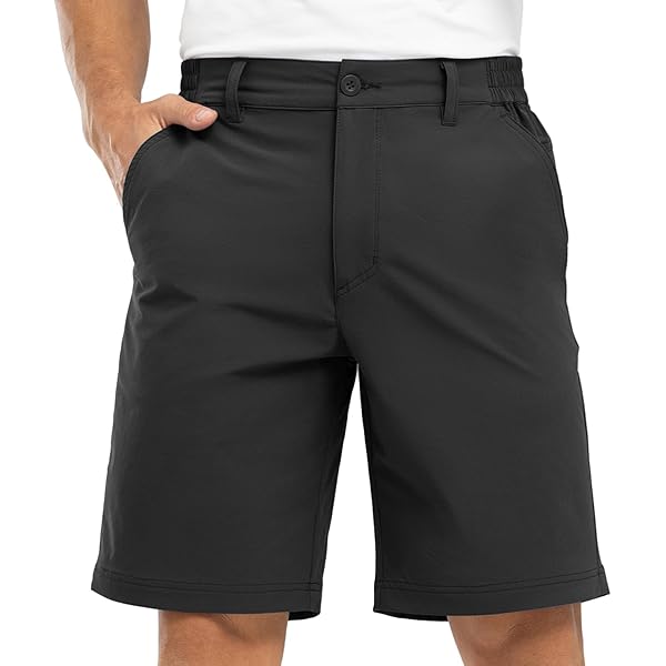 TBMPOY Short De Course à Pied Et De Randonnée Pour Homme à Séchage Rapide, 3 Poches Zippées, 3 Poches Zippées, A30-gris Foncé/vert, Taille M