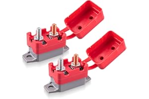 AIKYCIU 2 PCS DC 12V - 24V 30Amp Automatic Reset Circuit Breaker for Car, ATV, RV, Ship, Battery Chargers and More（with Cover）