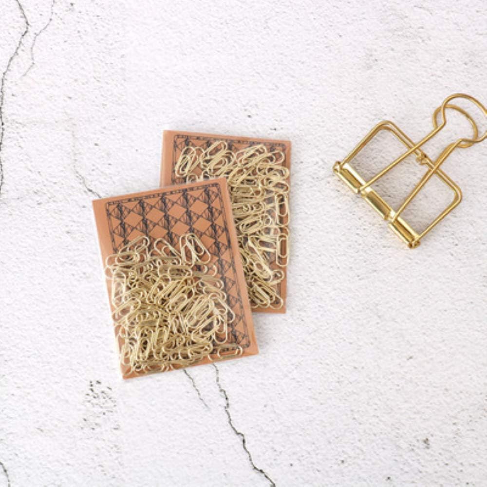 Mini Paper Clips Golden 50Pcs Small Size Metal Paperclip 15mm Gold Nickel Plating Finish Bookmarks for Office Accessories School Stationery Supplies (Gold) - Image 4