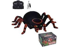 Rechargeable Wall-Climbing Spider Toy with Led Eyes, Lifelike Spider Design, Indoor Wall Toy Suitable for Children Aged 3 Yea