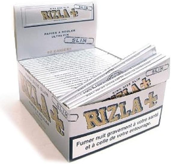 RIZLA Silver King Size Slim Smoking Rolling Papers Pack of 50 Amazon