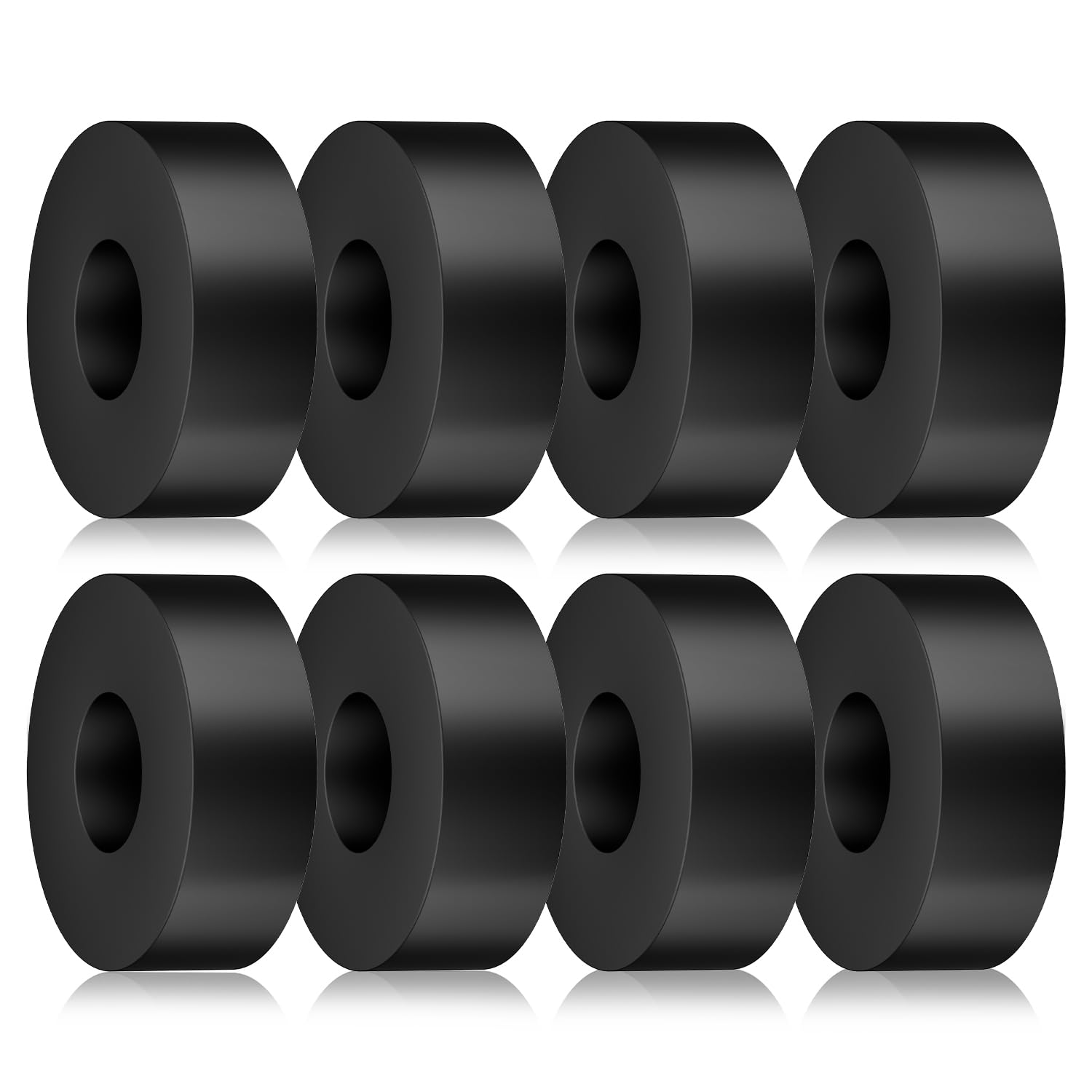 8pcs Rubber Isolation Pads, 1.5 inch OD 0.5 inch ID Thick 0.4 inch Rubber Washer Mechanical Vibration Damping Pads Anti Vibration Isolation Pads Round Rubber Isolator Washers