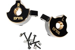 RampCrab Brass Steering Knuckles RC Counterweights for 1/24 RC Crawler Axial SCX24 AX24 Upgrades Parts, Black Coating, 22g