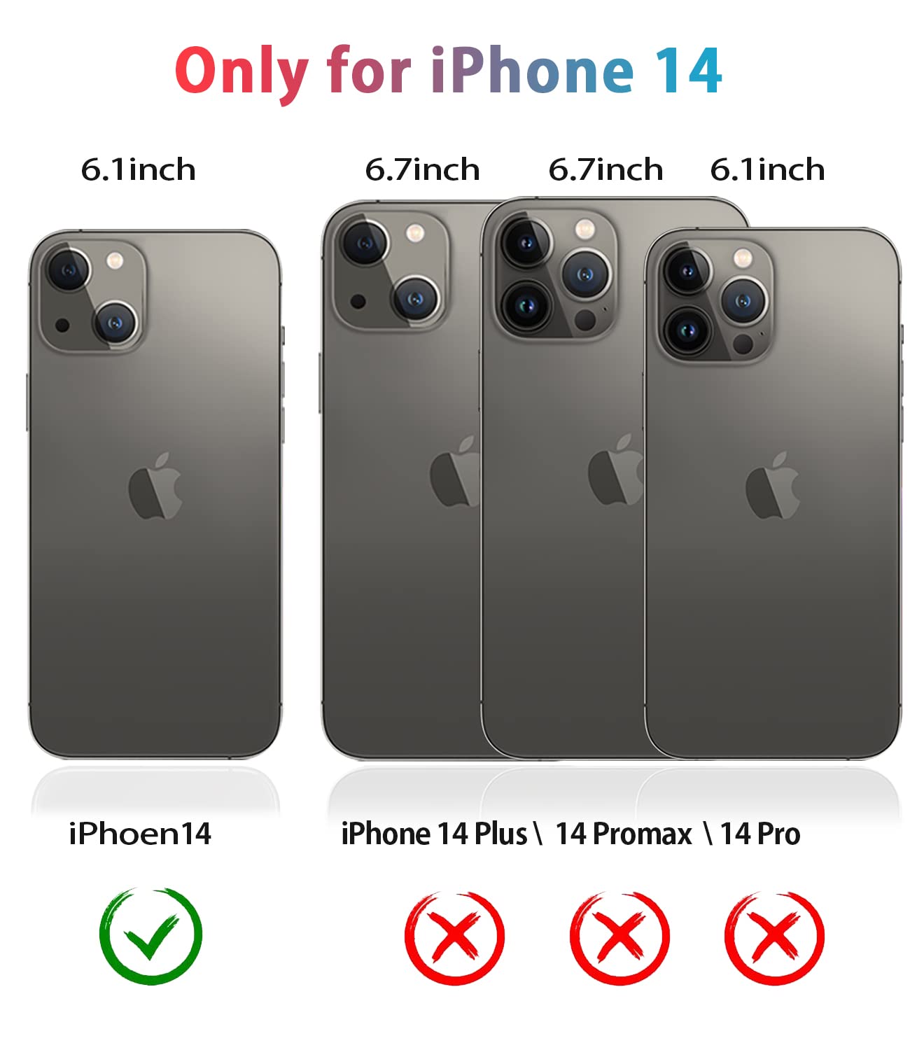 Diverbox for iPhone 14 Case [Shockproof] [Dropproof] [Tempered Glass Screen + Camera Lens Protector] Heavy Duty Protection Phone Case Cover for iPhone 14 6.1inch