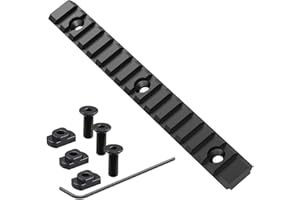 LTNSIMY 17 Slot Aluminum Picatinny Rail Accessories for Mlok, 7 Inch Long Sturdy Guide Rail, Easy to Install and Use, Comes with T-Nuts & Screws & Hex Wrench