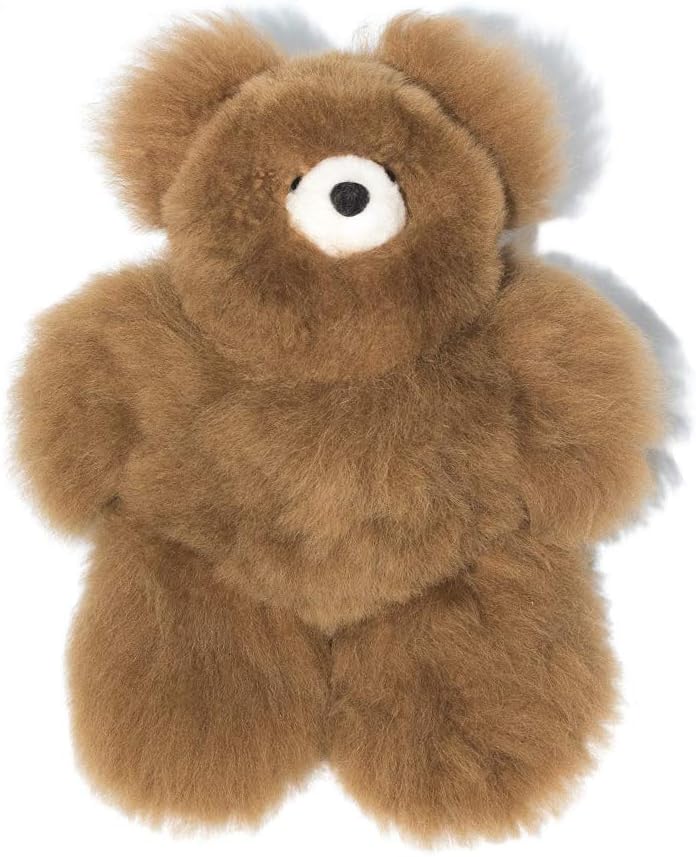 Alpaca Teddy Bear. Soft, Fluffy and Cuddly Stuffed Animal. (Brown, 9 inch)