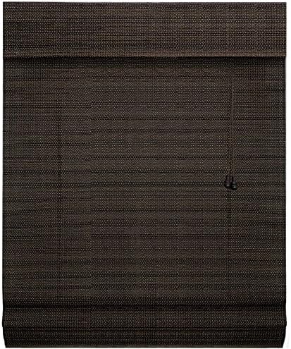 Tassels Coffee Design Light Filtering Roman Shade Roll up, 52"W x 64"H