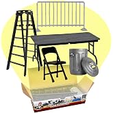 Set of 5 Accessories for Wrestling Action Figures | Includes The Most Essential Wrestling Figure Accessories Every Wrestling Action Figure Collection Needs