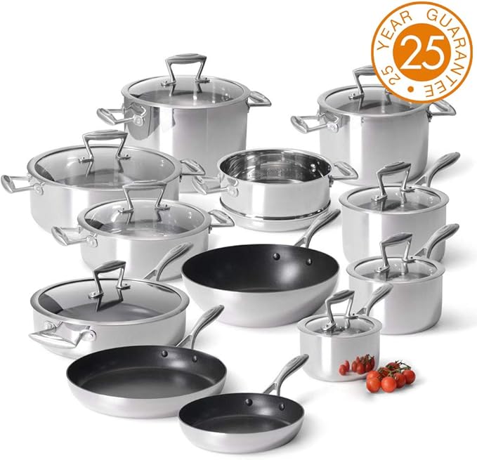 ProCook Elite TriPly Cookware Set 12 Piece Stainless Steel