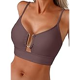 Herseas Push Up Bikini Tops for Women U-Wire Cutout Swimsuit Summer Beach Bathing Suit Tops Only