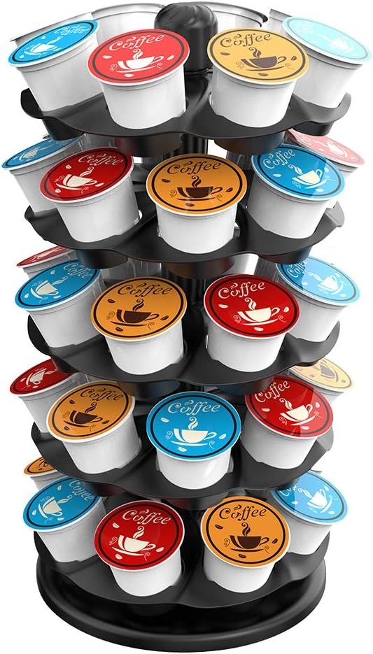 EVERIE Coffee Pod Carousel Holder Organizer Compatible with 40 Keurig K Cup Pods, KRS4005: Kitchen & Dining