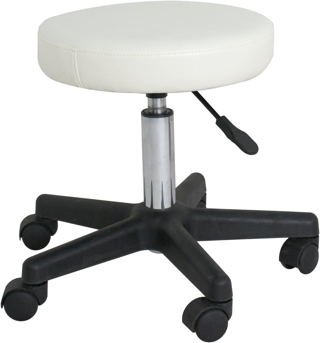 ZENY Adjustable Swivel Stool Chair Hydraulic Rolling Beauty Salon Massage Spa Medical Tattoo Drafting Stool Chair, White: Furniture & Decor
