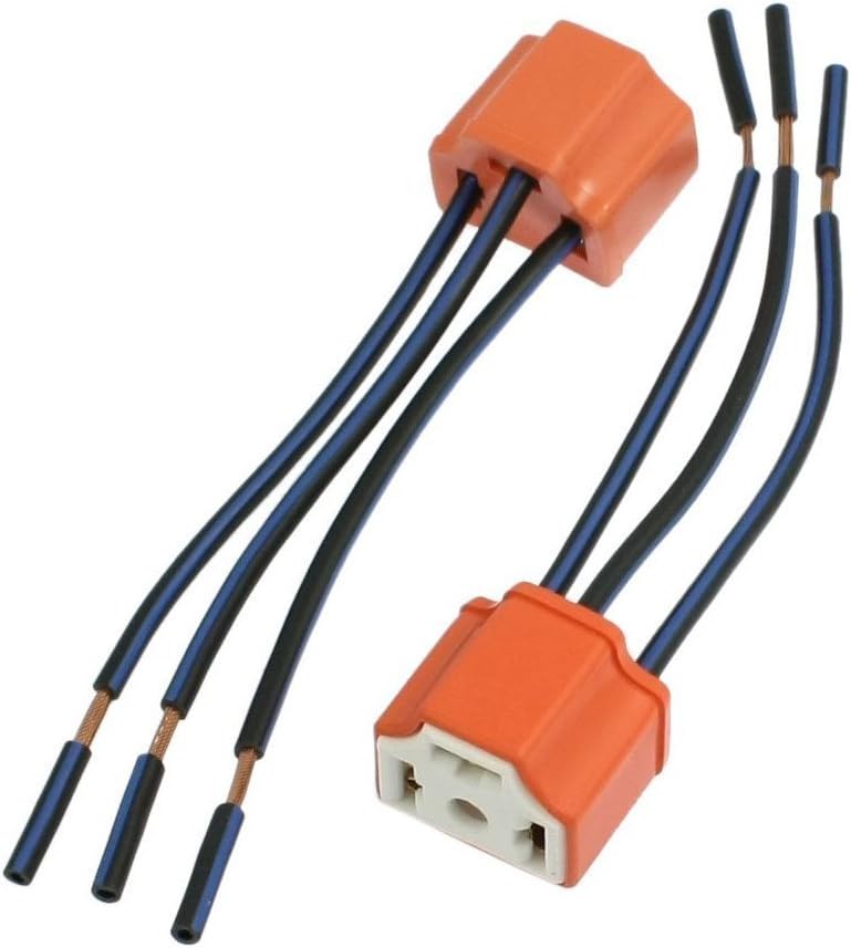 Amazon Outfun ソケット，2 x H4 9003 セラミックワイヤー配線ヘッドライトハーネスソケット 車のヘッドライト用