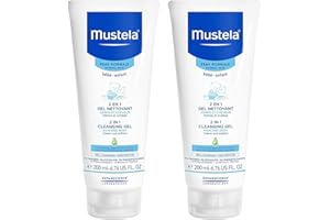 Mustela Baby 2-in-1 Cleansing Gel - Baby Body & Hair Cleanser - with Natural Avocado - Biodegradable Formula & Tear-Free - 6.76 fl. oz. - 1 or 2-Pack