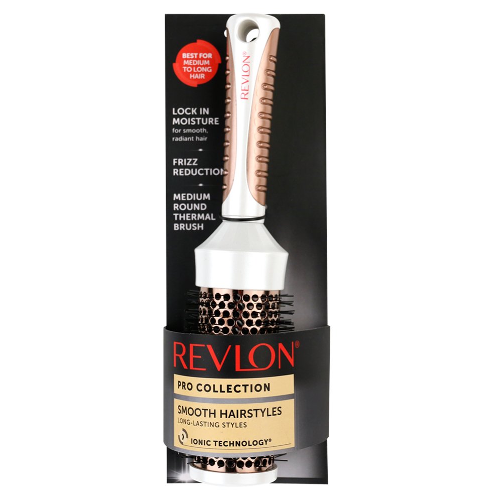 Revlon Pro Collection Long-Lasting Smooth Hairstyles Thermal Hair Brush, 2 inch Rose Gold