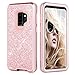 DUEDUE S9 Plus Case, Galaxy S9 Plus Case, Glitter Sparkle Bling Heavy Duty Hybrid Hard PC Cover Soft TPU Bumper Shockproof Full Body Protective Cases for Samsung Galaxy S9 Plus for Women, Rose Gold