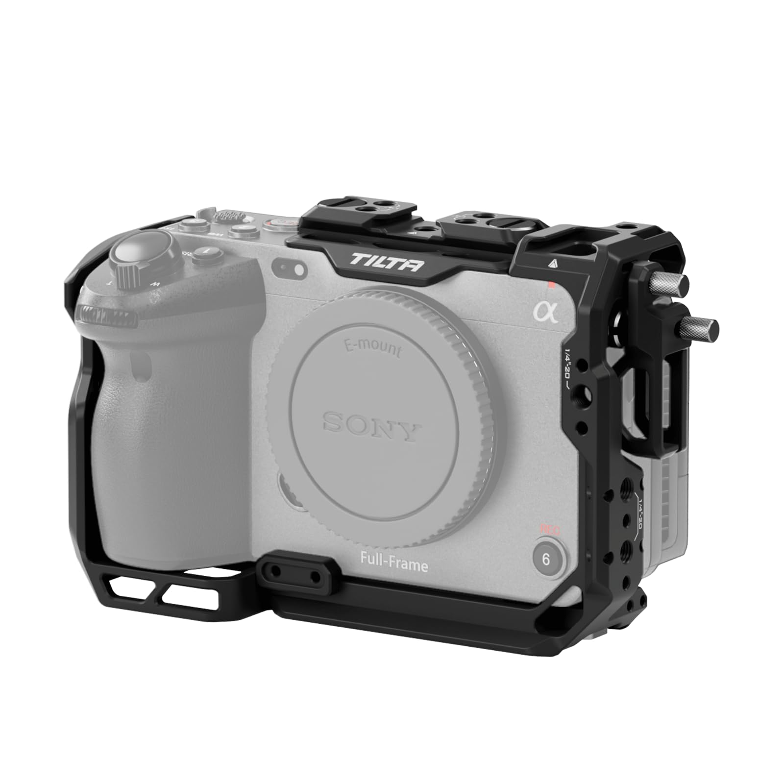 Tilta FX3 FX30 Cage, Full Camera Cage Compatible with Sony FX30 FX3 with HDMI Cable Clamp Quick Release Plate Cold Shoe NATO Rail 1/4"-20 3/8"-16 Threads with Locating Pins - Black TA-T16-FCC-B — image 1
