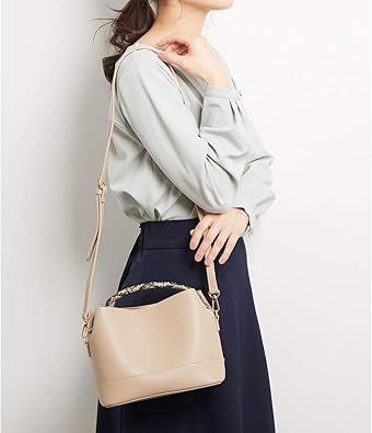 Amazon ロペピクニックパサージュ Rope Picnic Passage パイソンコンビワンハンドル ショルダーバッグ ベージュ 27 F レディースバッグ 財布