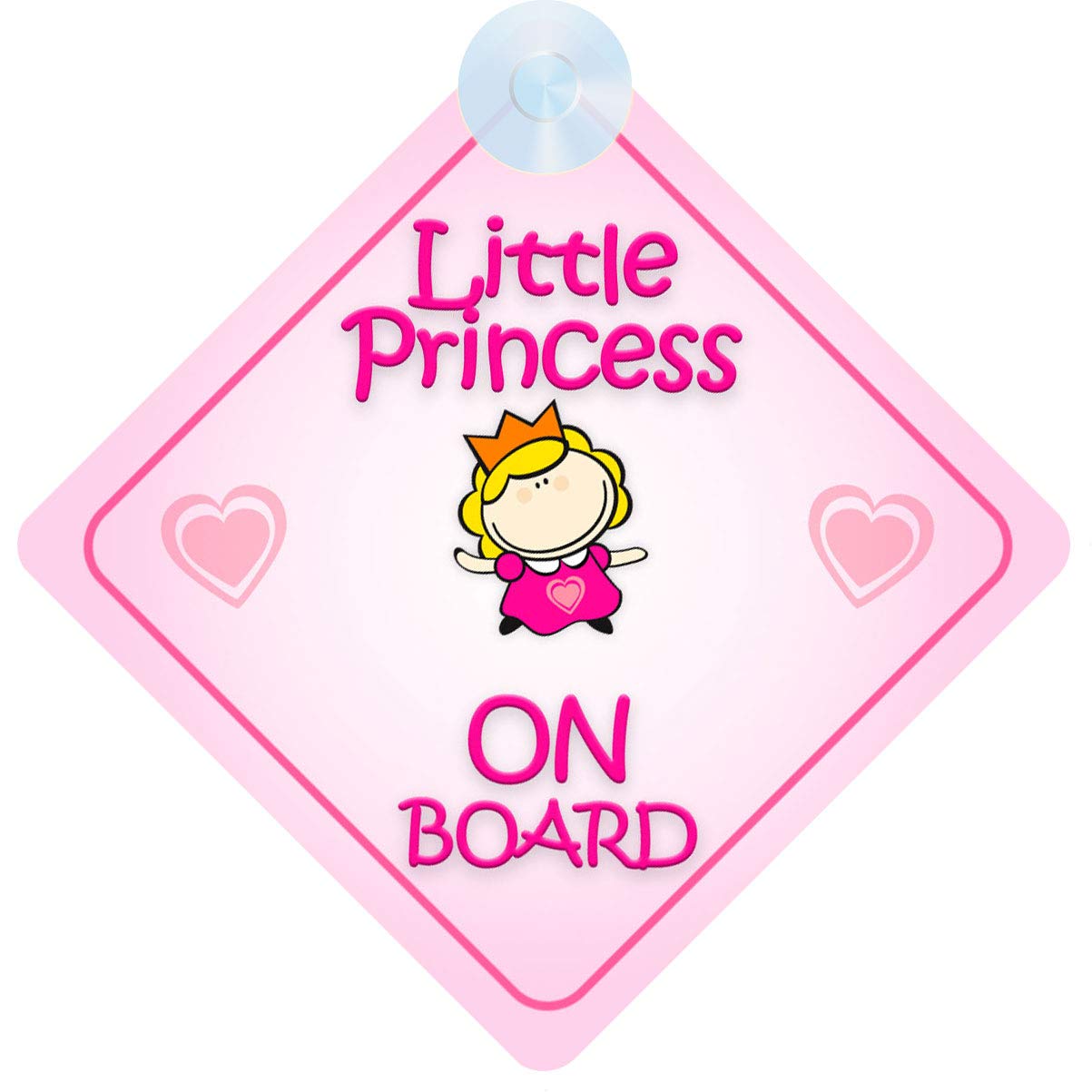QG Ltd Little Princess on Board Car Sign for Children/Baby Girls Non Personalised Character Theme