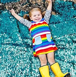 Sensory Wall Sequin Flip Fabric for Kids,5Yard