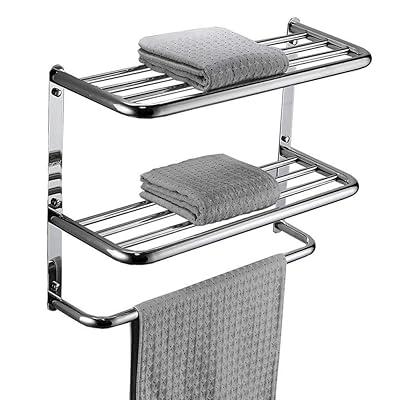LUANT 3-Tier Bathroom Shelf with Towel Bars