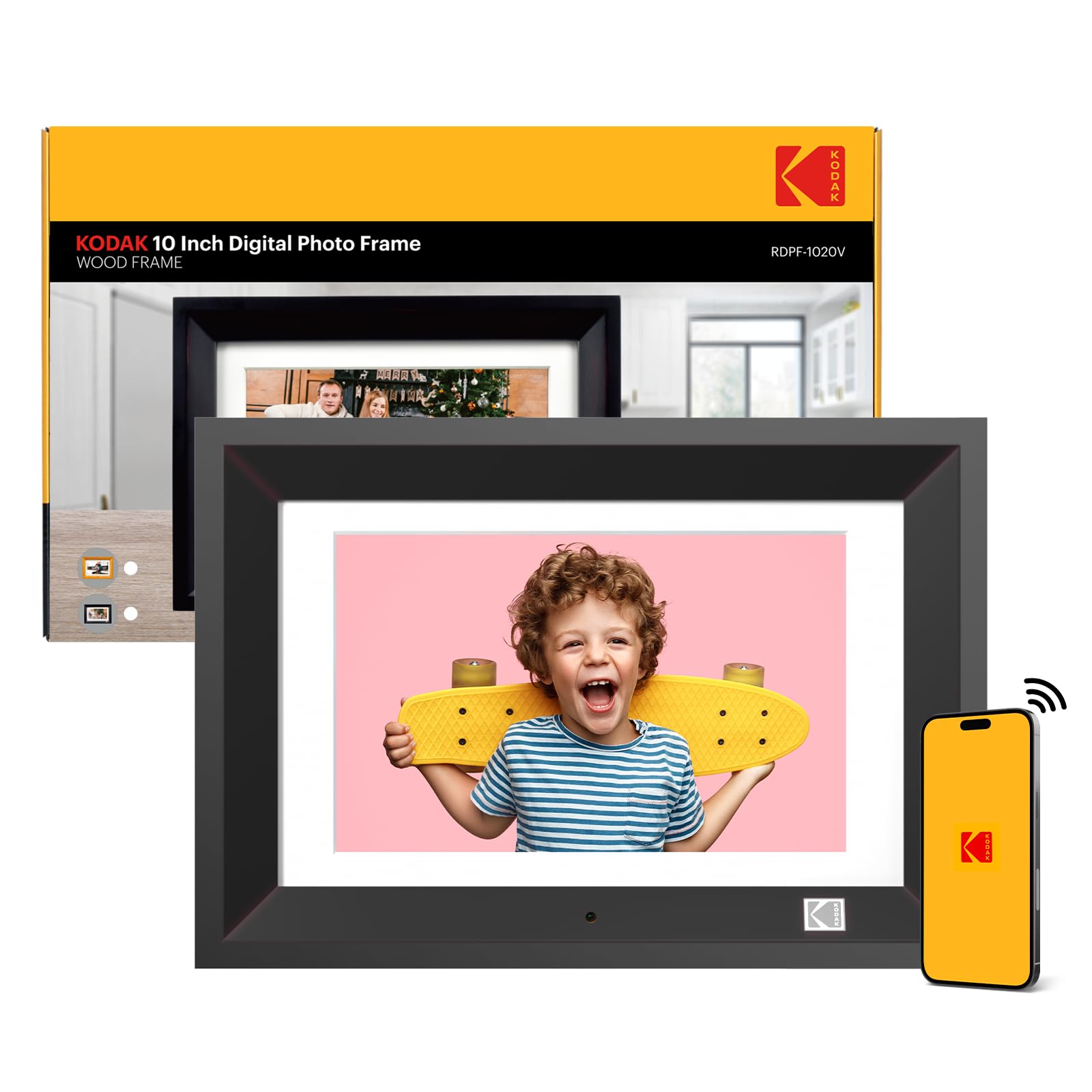 Mua KODAK 10.1 Inch Wood Digital Picture Frame with Remote Control, IPS ...