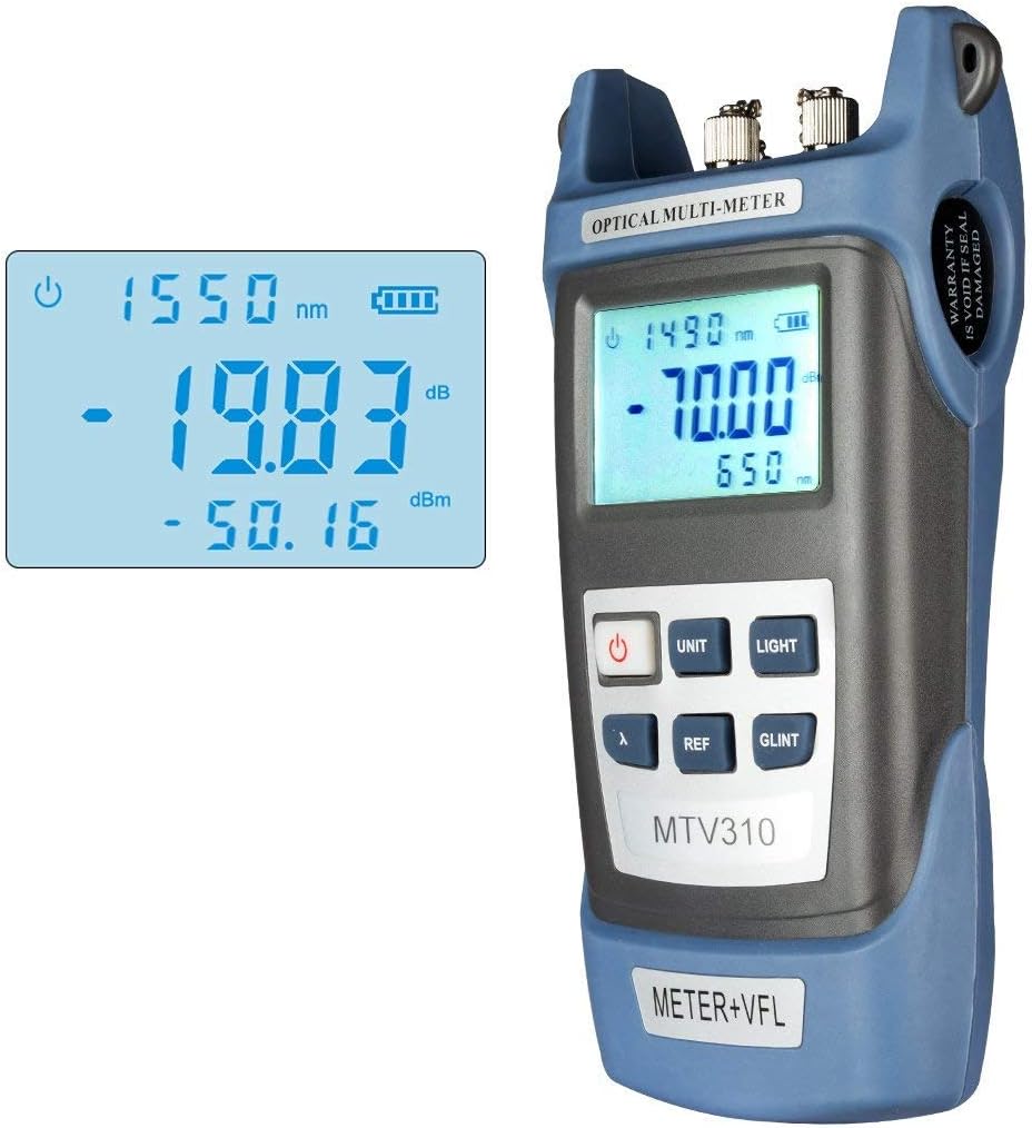 Generic 5km DC 9V/1000mA -70 ~ +10 dBm Portable Optical Multi-Meter SC/FC/ST Interfaces Fiber MTV310 for CATV Test CCTV Test and Telecommunication
