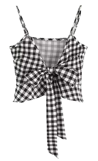 blusa de cuadros blanco y negro