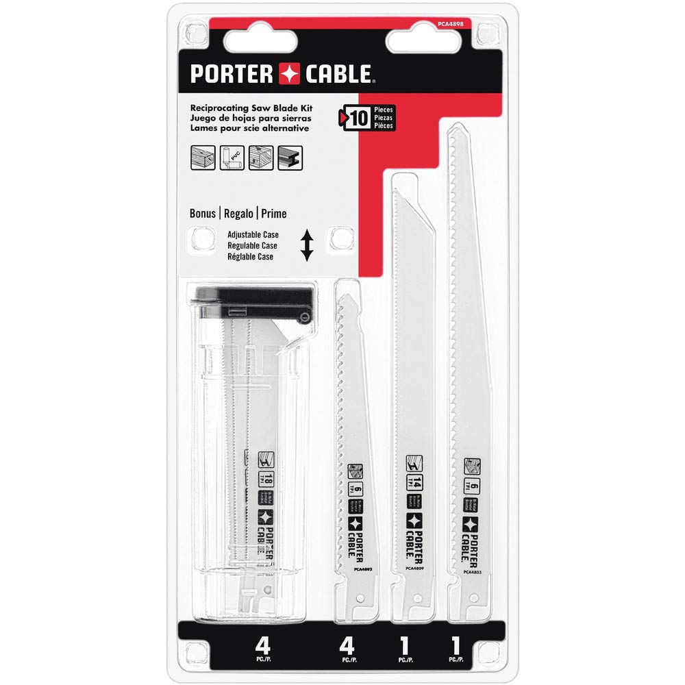 Porter-Cable PCA4898 10-Piece Reciprocating Saw Blade Set