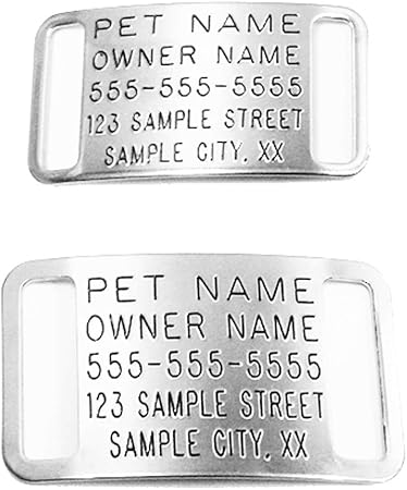 slide on dog tags for adjustable collars