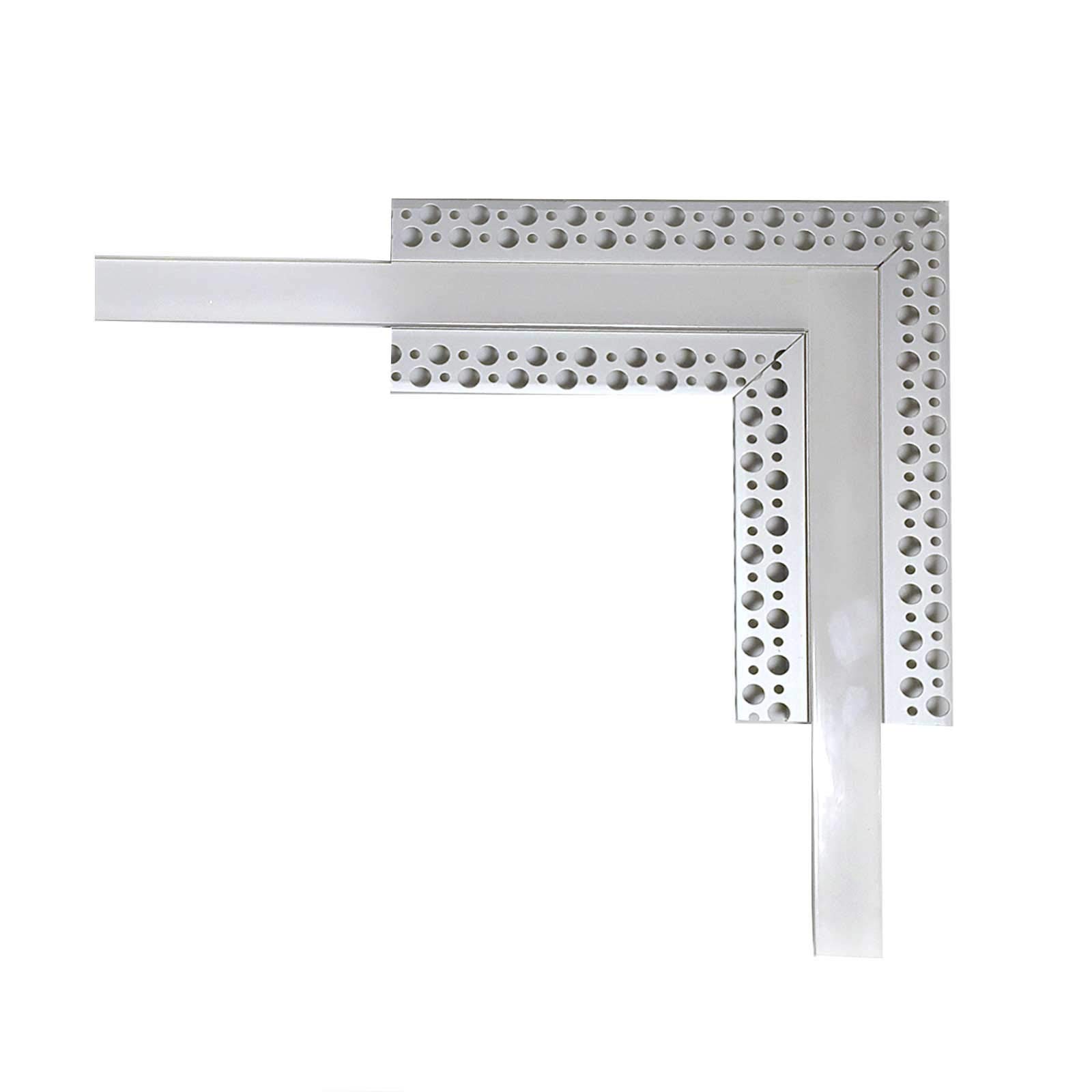 90° Corner Connector SALA73 U-Profile Aluminium LED Anodised | Long Side 16.8 cm x Short Side 14.4 cm x Inner Width 15.8 mm | Corner Angle | Mitre Cut | Aluminium Profile for Stripes up to 15 mm Width