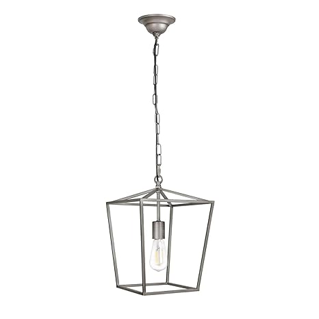 Antique Nickel Pendant Light paragon home pendant light hanging lantern lighting fixture for kitchen and dining room industrial retro