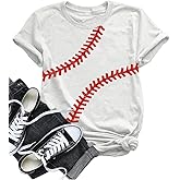 Baseball Shirt Women Baseball Love Graphic Tees Funny Baseball Mom T Shirt Game Day Short Sleeve Tops
