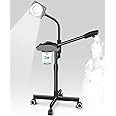 TASALON Professional Ionic Facial Steamer, 2-in-1 Face Steamer for Facial with 3X Magnifying Foldable Arm, Mist Face Steamer Salon Spa Beauty Skin Care Equipment, Aroma Therapy Nozzle Included- Blcak