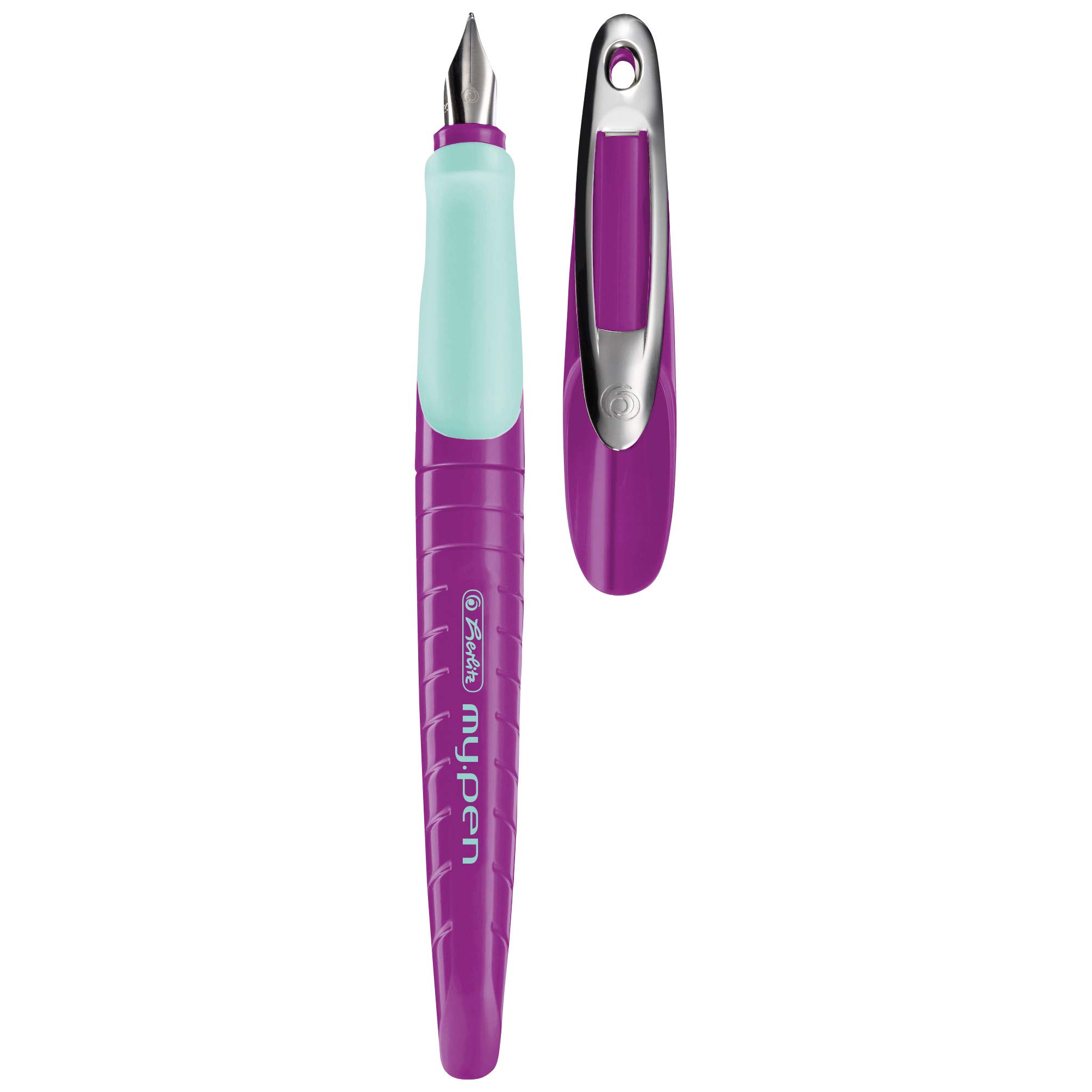 Herlitz my.pen with M-Nib Fountain Pen - purple / mint