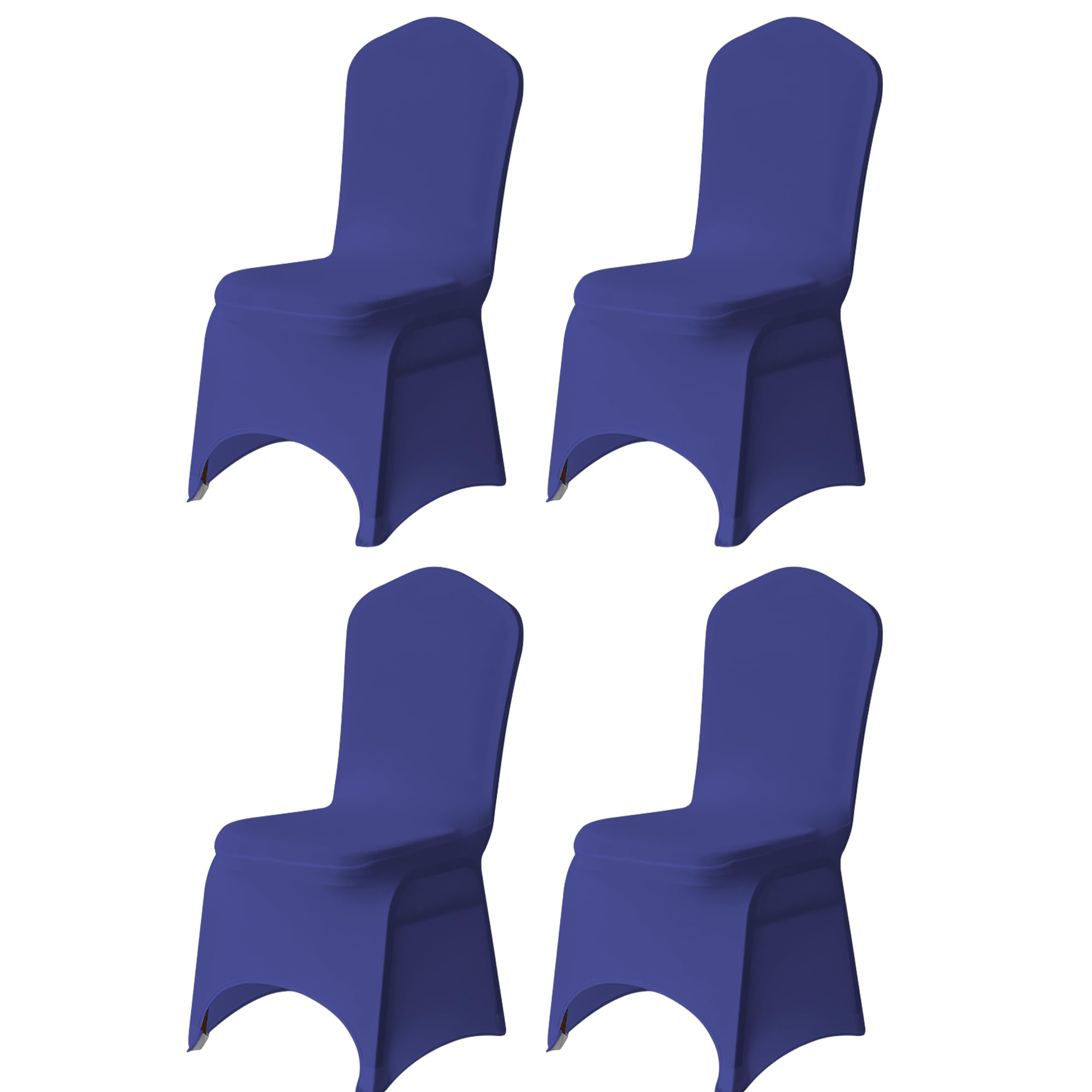 Trimming Shop Chair Cover Spandex Polyester Stretch Fabric Dining Slipcovers Washable & Removable Protective Wedding Chair Covers for Banquets Ceremony & Hotel Dinner (Purple, Pack of 4)