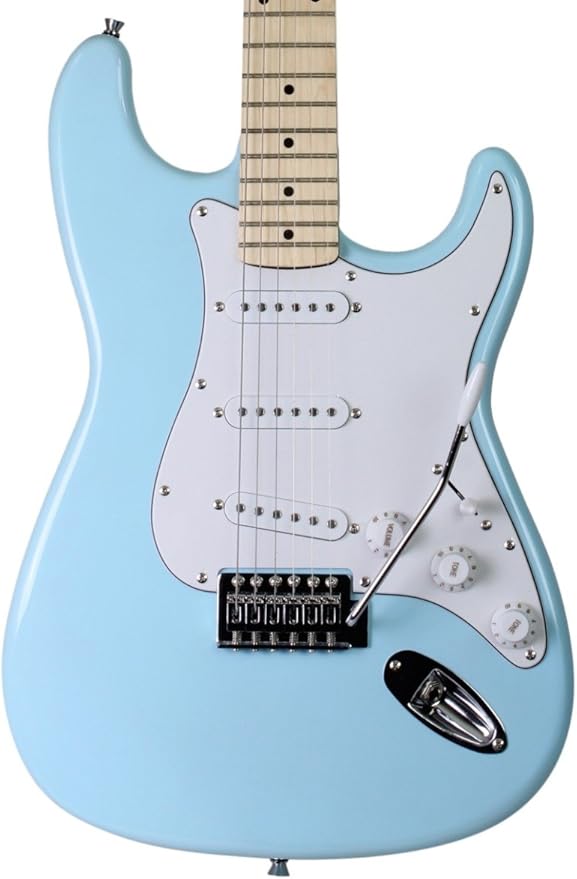 Jameson Full Size Powder Blue Electric Guitar With Tremolo Amazon.co