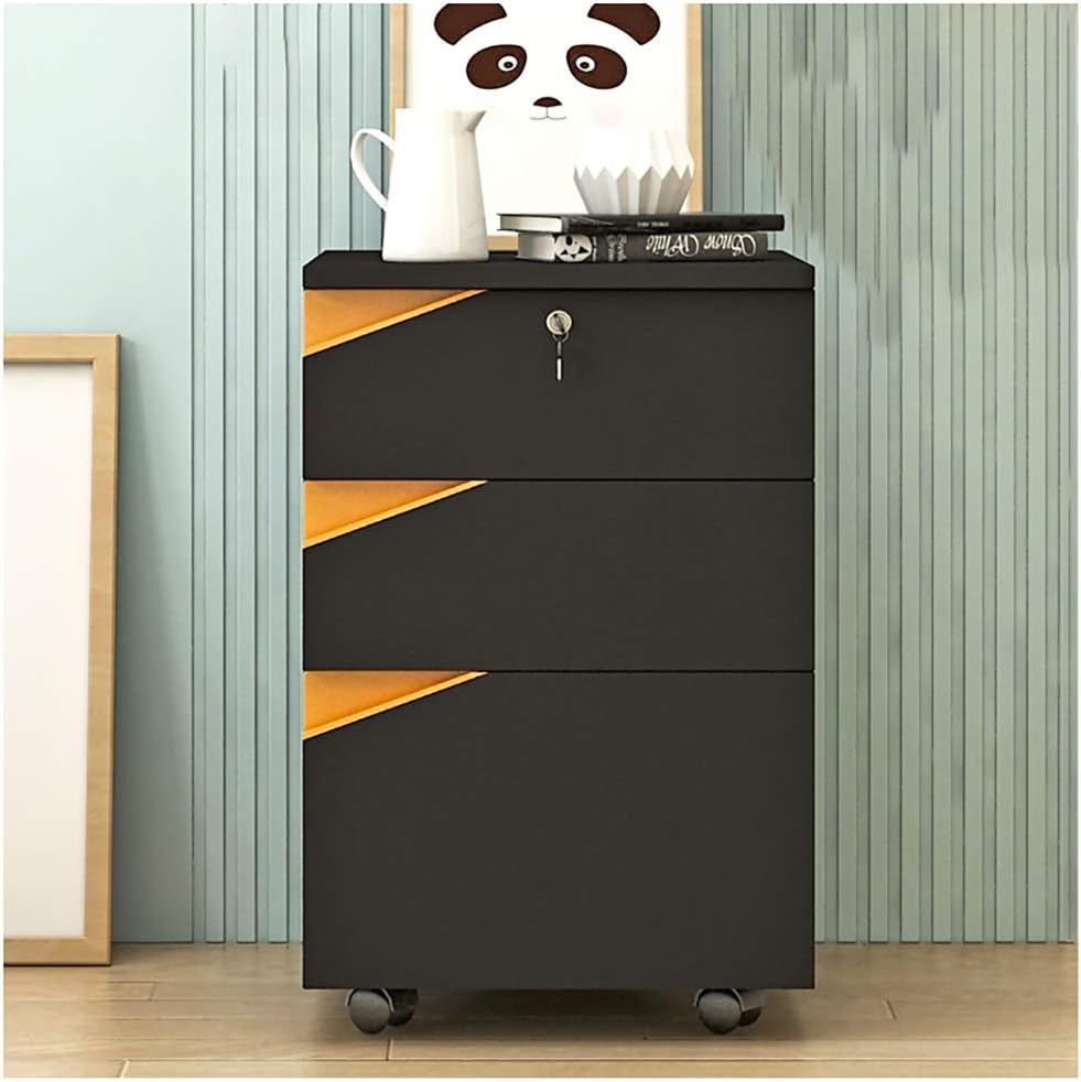 Archivador Archivador, 3 Cajones Para Archivadores, Con Cerradura